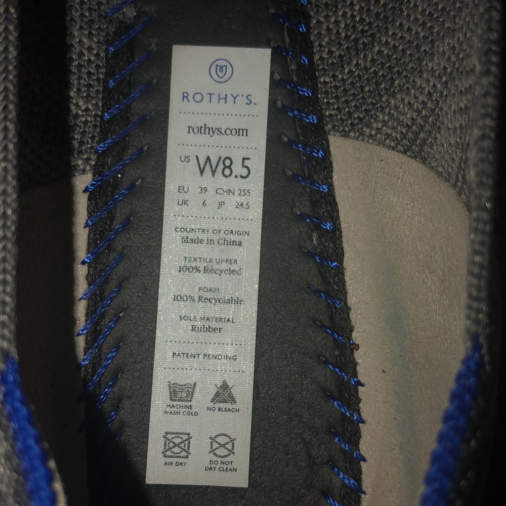 Rothy’s Grey Zebra Points - Size 8.5 Euc - image 3